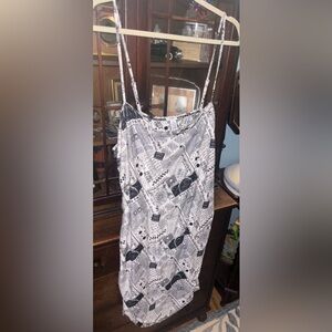 Black and White Newspaper Print Dress